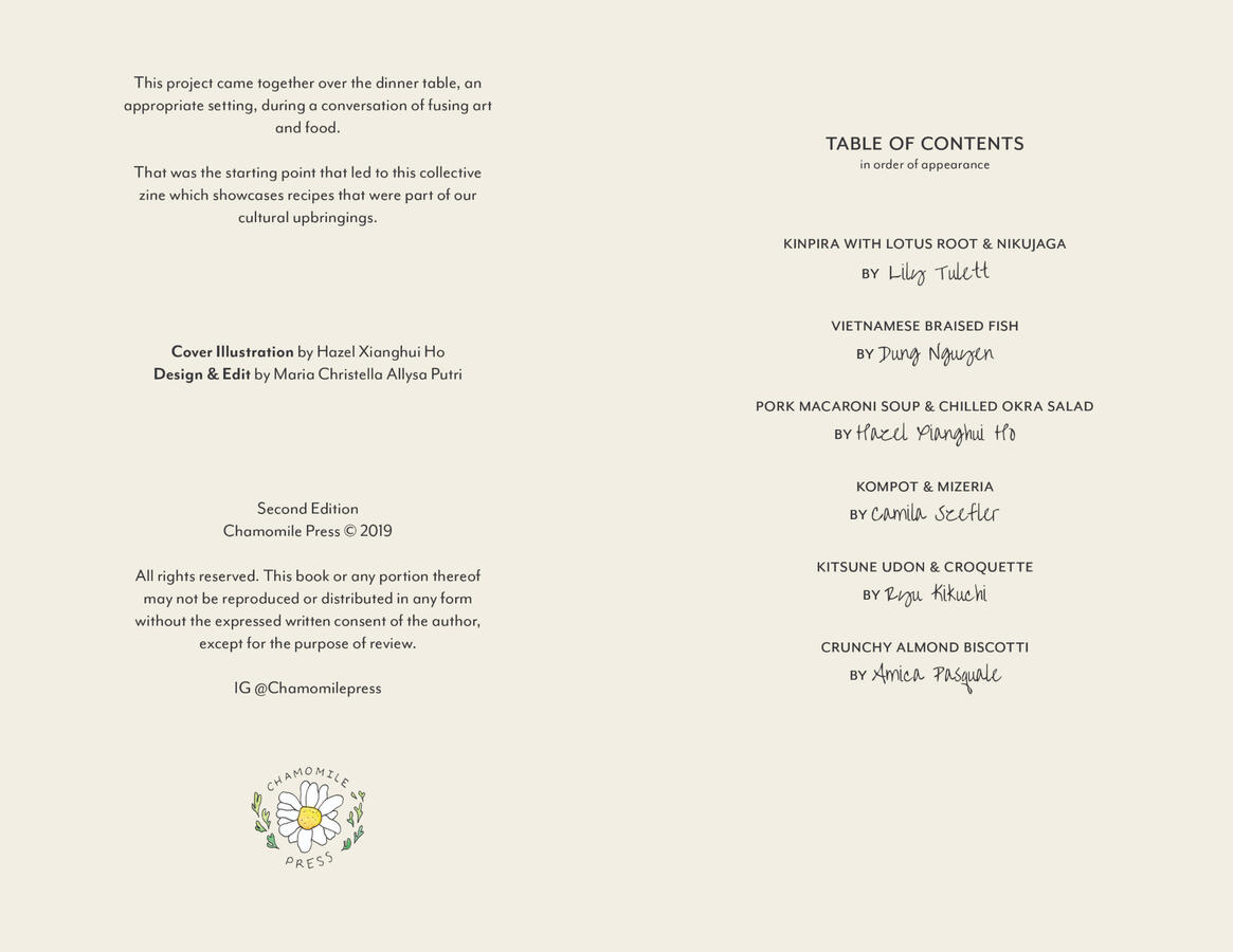 Acknowledgement & Table of Contents